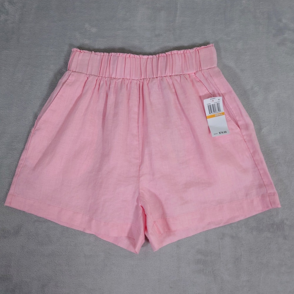 BlankNYC Flying Solo Pink Linen Shorts Womens S Casual Summer Boho 01BJ8950
